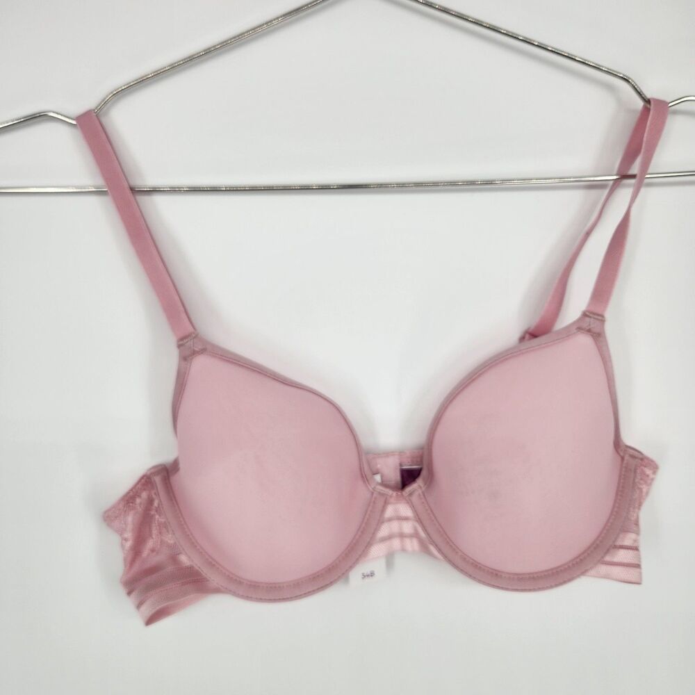 Adore Me 34B Bleached Mauve Pink Amellia Contour Demi Bra NWT